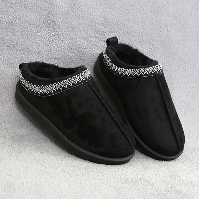 신사야 남여공용 라인패턴 방한 털슬리퍼 25S071