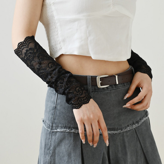 자외선차단장갑 나들이 등산 여행 30센티 레이스 팔 토시 1+1+1