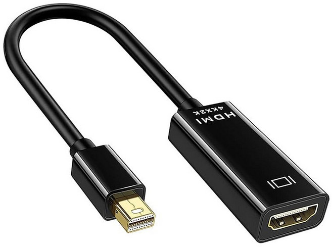 TRkin TRkin 썬더볼트 미니 디스플레이포트 HDMI 변환 케이블 4K 30Hz 블랙