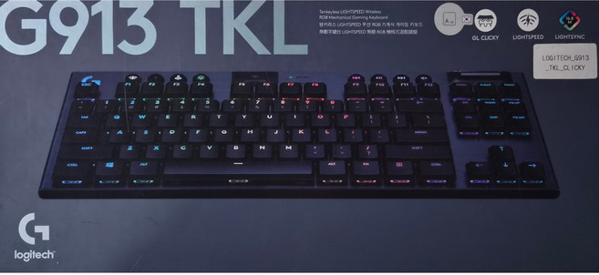 로지텍코리아 G913 TKL 텐키리스 무선 RGB 기계식게이밍, 블랙, G913TKL_클릭키(청축), 청축