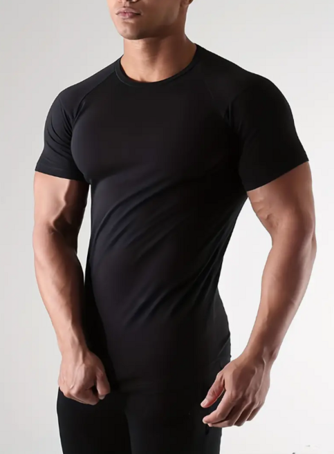 남자 어깨 넓어보이는 티 어깨뽕 반팔 핫 트렌드