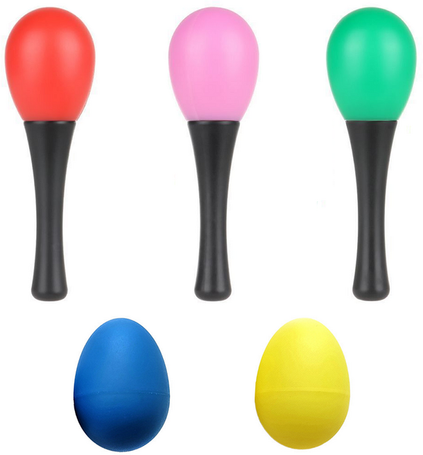 BGM 마라카스 에그쉐이커 악기 5개, 1개