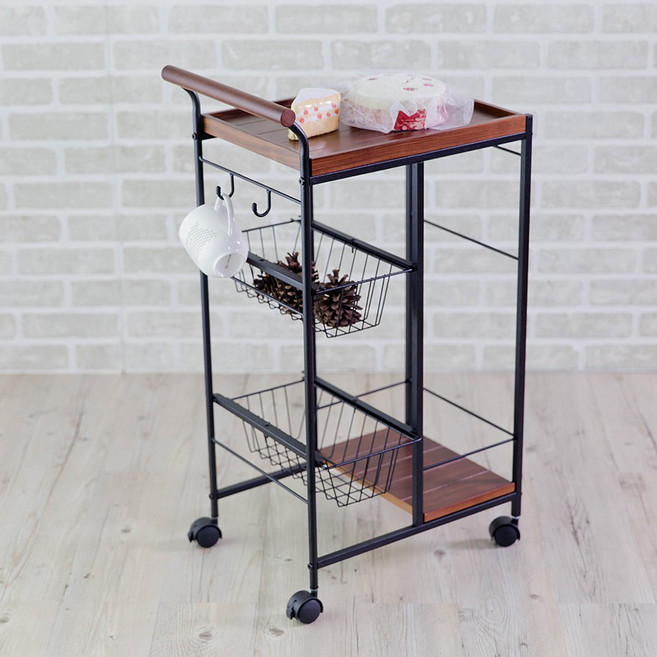 Tasteful 特斯屋 日式活動餐車 胡桃木色 W32 x D46 x H80 cm