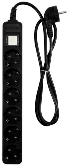 모노케어 안전 접지 멀티탭 6구 DH-2062NT, 10m, (BLACK) 검정, 3개