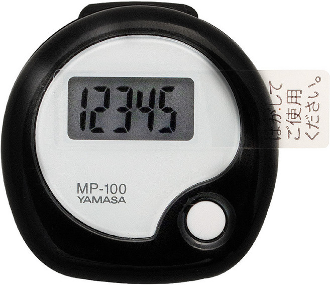 야마사 디지털 만보기 MP-100, 블랙, 1개, 1개입