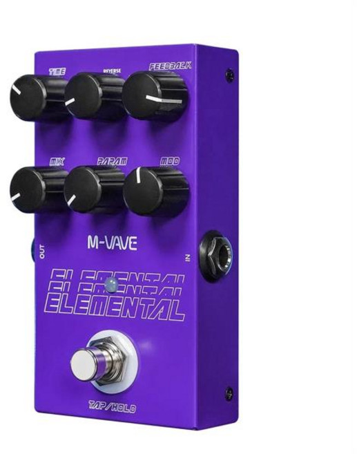N17R Elemental 디지털 딜레이 페달 9가지 다른 기타 효과 TAP 및 HOLD 모드 이펙터에 대한 지연, 1개