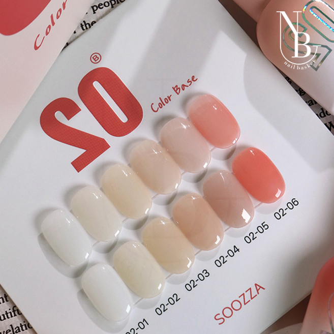 수짜젤 2번 컬러베이스 6종 세트 누디시럽젤, 8g, 1개