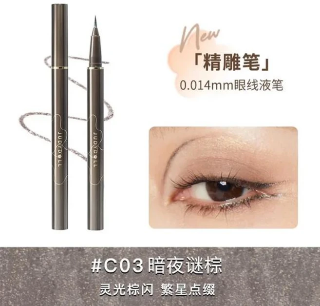 아이라인펜슬 Judydoll 블랙 리퀴드 아이라이너 펜슬 방수 24 시간 오래 지속되는 아이 메이크업 부드러운 초극세 라이너 펜 신제품, 16 C03, 1개 - 쿠팡