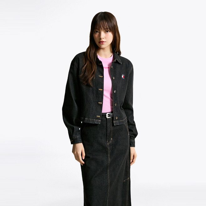 타미힐피거 데님 크롭 셔켓 (T32F6WSH10TWL11BZ)