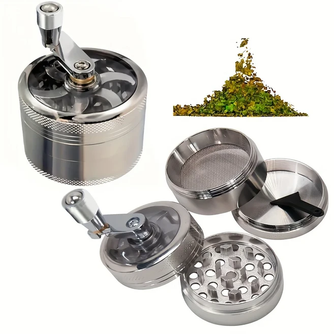 너트 및 하드 스파이스 그라인더 육두구 진저 락 소금 및 후추 수공구 분쇄기, 1개, 02 Silver, 1ml