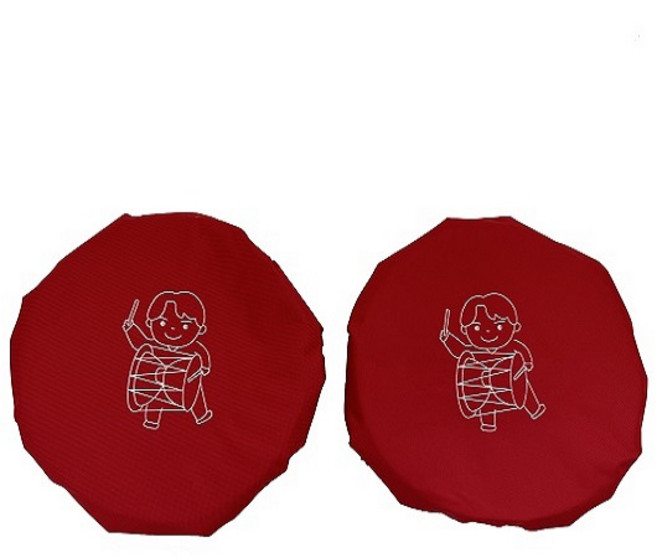 장구 방음패드, 1세트, 빨강