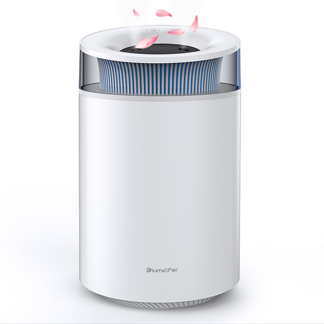 CCAGU 대용량 가습기 2.5L 무소음 듀얼미스트 아마로 오일 가습기 다채 무드등 사무실 탁상용, 화이트