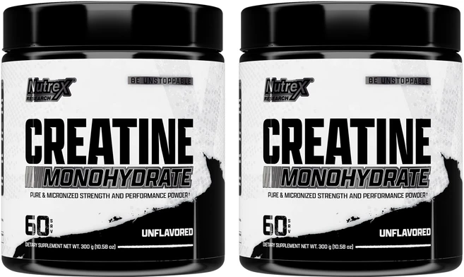 뉴트렉스리서치 크레아틴 모노하이드레이트 언플레이버드, 2개, 300g - 쿠팡