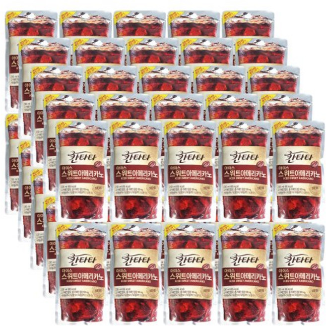 칸타타 아이스 스위트아메리카노 제로 230ml 파우치 50입, 50개