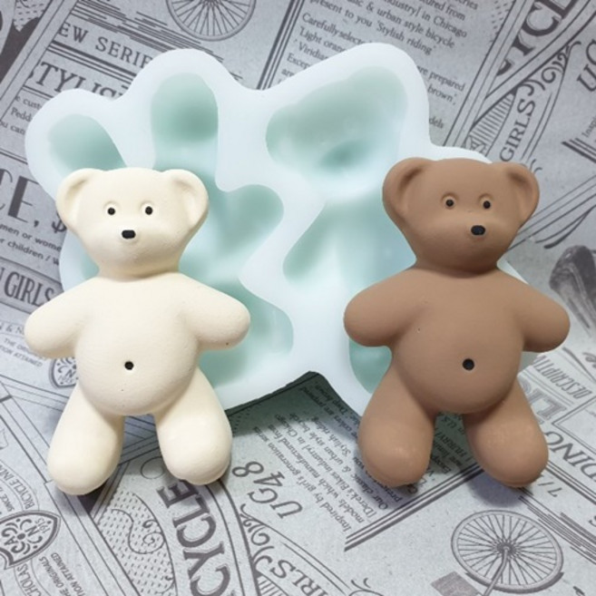 캔들바다 수제몰드 - 미니 곰뚱이 ( 2구 2D )