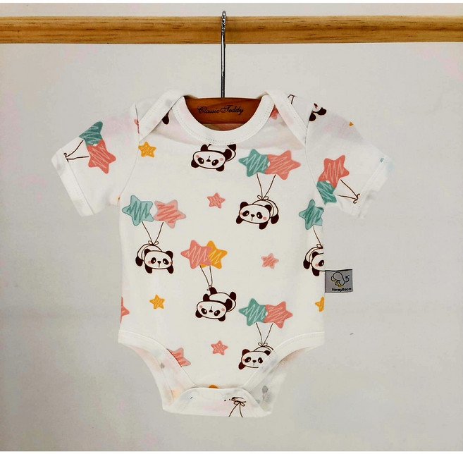 여름 아기 바디수트 반팔 / 신생아 실내복 / 순면 100% / 남녀공용