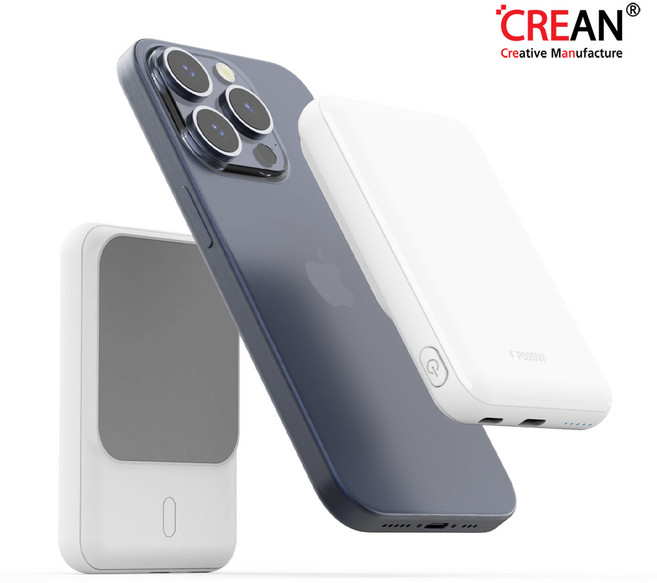 크레앙 맥세이프 PD 20W 보조배터리 5000mAh (CREBATPDMG), 화이트{CREBATPDMG}