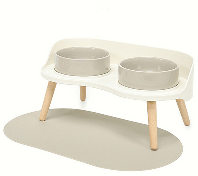 헬로우펫 강아지 밥그릇 고양이 애견 반려동물 식기 물그릇 2구, 애쉬 그레이, 1개, 10cm