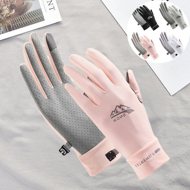 남성 자외선차단장갑 헬스 스포츠 낚시 자전거 미끄럼방지 등산 운전장갑, 핑크, 1개