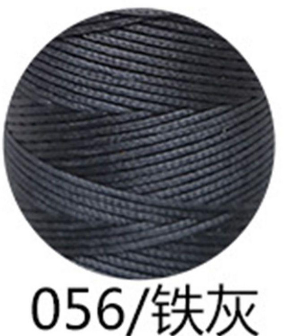 0.8南美扁蠟線 macrame 編織線 diy材料, 鐵灰056,1.0扁蠟線約180米, 1個