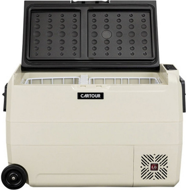 카투어 ET50 차량 가정용 냉장고 LG 콤프 버전, 크림, 50L