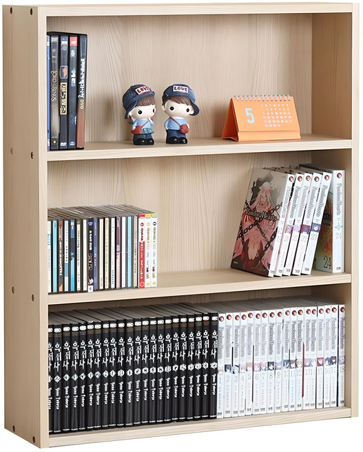 모던 D170 슬림 책장 600, 오크, 3단