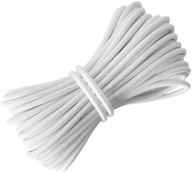 이음모음 둥근 칼라 고무줄 직경 2/3/4/mm 길이 400cm, 1개, 화이트4mm
