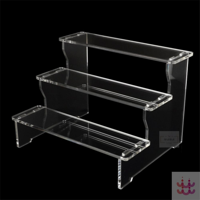 조립식 계단형 3단 아크릴 진열대 투명받침대