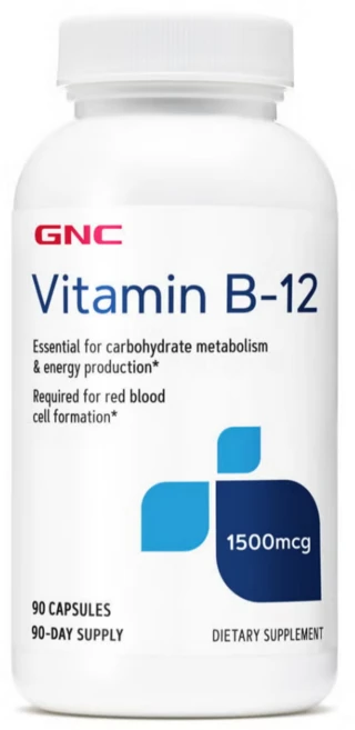 지엔씨 GNC 비타민 B12 1500mcg 90 캡슐, 1개, 90정 - 쿠팡