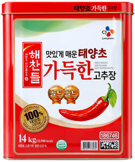 태양초 맛있게 매운 태양초 가득한고추장, 1개, 14kg
