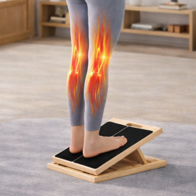 WAP 종아리 스트레칭 보드 다리 발목 아킬레스건 릴렉스 각도조절 홈트, 블랙