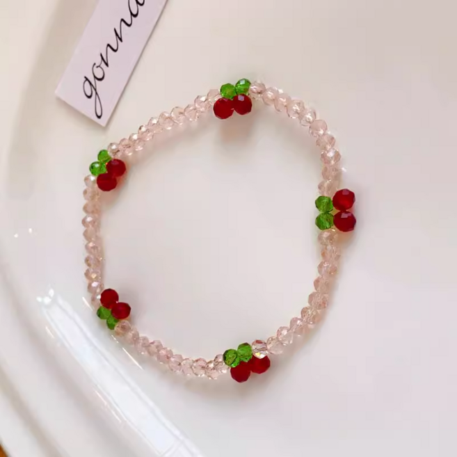 플라워 비즈 수제 팔찌 데일리 무드 포인트 브레이슬릿