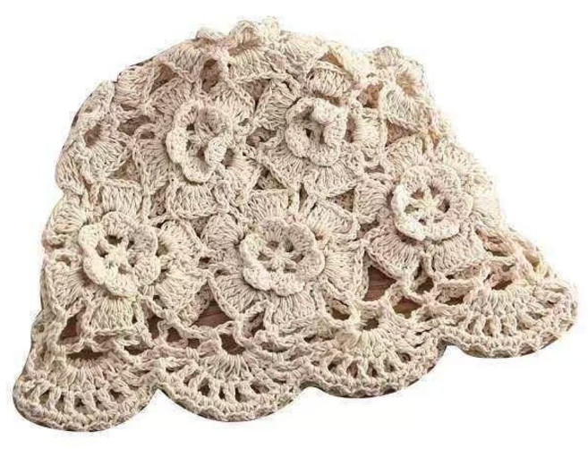 세련된 면화로 뜨개질 된 Sunhat 세련된 니트 모자