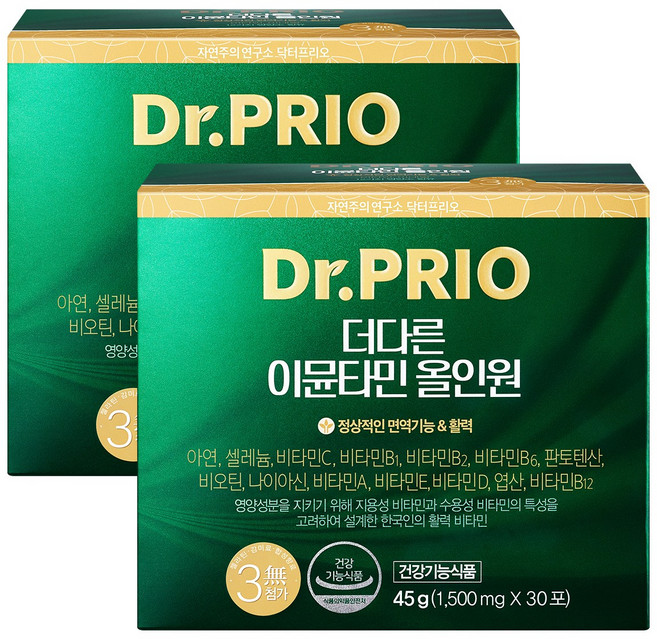 닥터프리오 더다른 이뮨타민 올인원 30p, 45g, 2개
