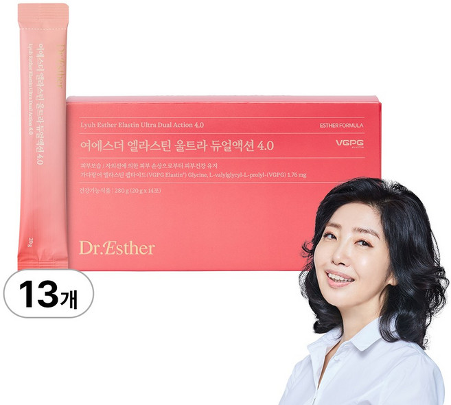 [본사직영] 여에스더 엘라스틴 울트라 듀얼액션 4.0 (피부 보습 & 건강 기능성), 13개, 14회분