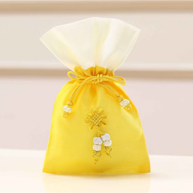 전통 복주머니 83(소) 선물포장주머니, 1개, 노랑