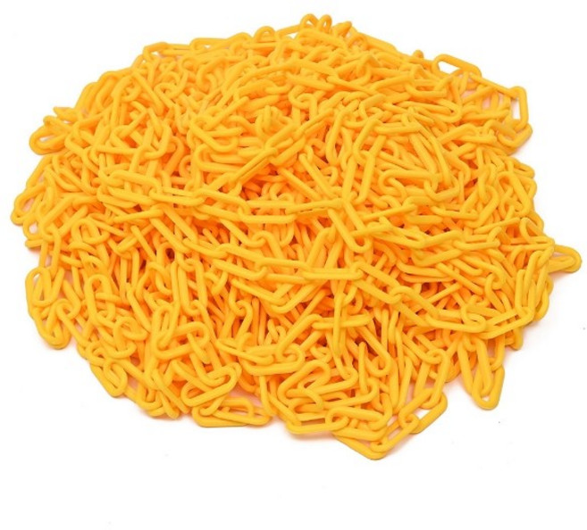 라인테크 플라스틱 체인 주차체인 주차금지 라인 연결고리포함, 노랑, 1세트