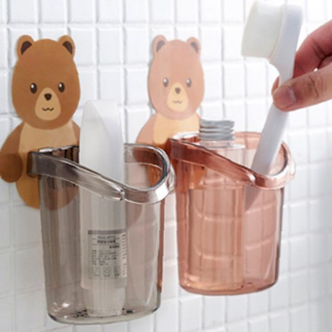 벽부착 세면대 칫솔 치약 비누 거치대 트레이 겸용, 그레이, 1개