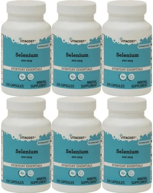 비타코스트 셀레늄 200mcg, 6개, 200정 - 쿠팡