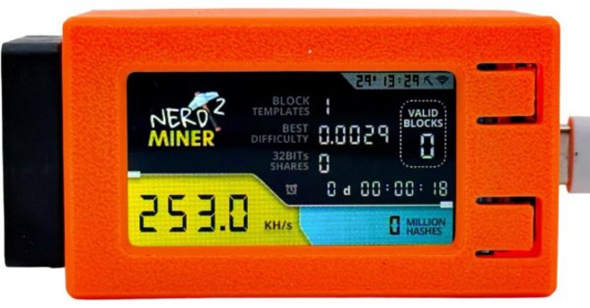 비트코인 채굴기 휴대 도지 미니 NerdMiner V2pro 78KHs 복권 BTC Miner 솔로 마이너 팬 테이블 가젯으로 6.25 당첨, 비트코인 채굴기 휴대 도지 미니 NerdMiner V2