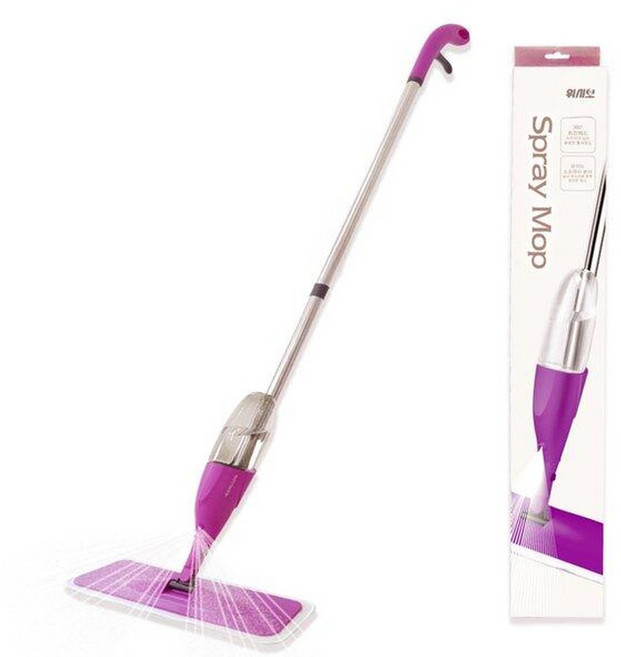 생활백서 인생 물걸레 밀대 스프레이 밀대걸레 노터치 거실 바닥청소 사무실 막대, 1개