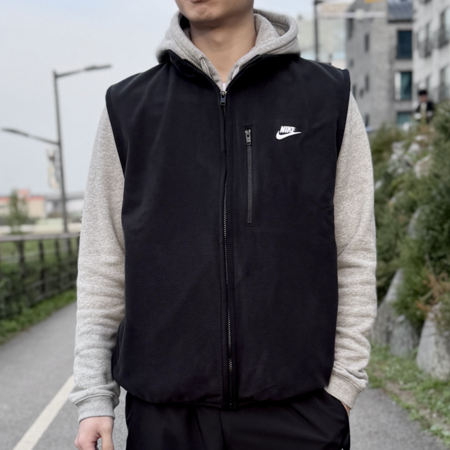 나이키 남성 클럽 집업 조끼 플리스 베스트 후리스 가을 겨울 스포츠 러닝 자켓 의류케이스세트