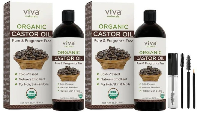 Viva Naturals 비바 내추럴스 유기농 캐스터 오일 473ml 2팩 - 쿠팡