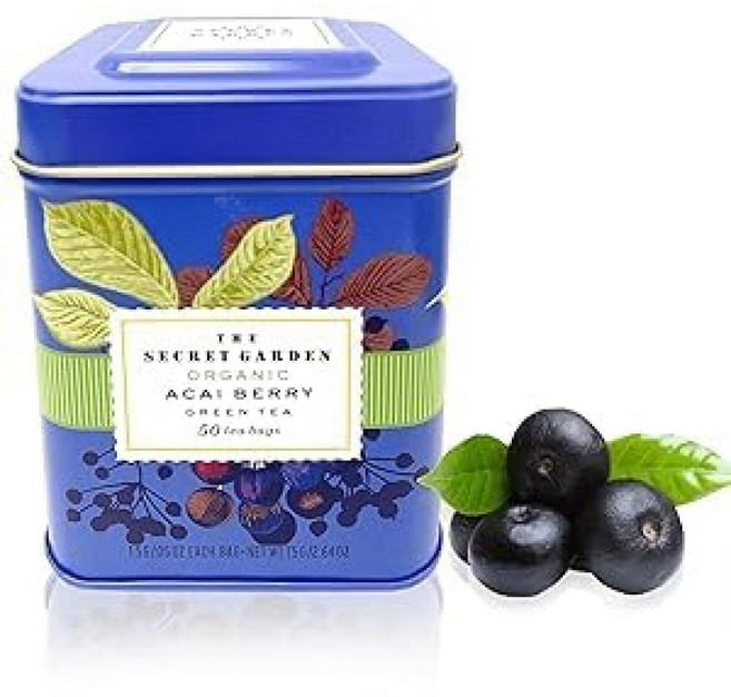 The Secret Garden Organic Acai Berry Green Tea 50 티백, 1개, 50개