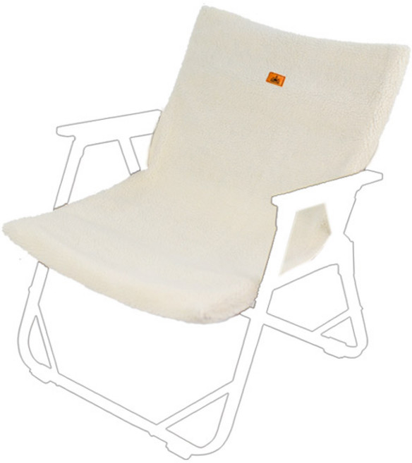 KOOLMAN(쿨맨) 이지폴딩 로우체어 전용 플리스 워머 커버 (수납파우치포함), 이지폴딩용 플리스 커버(DK-23)-아이보리, 1개