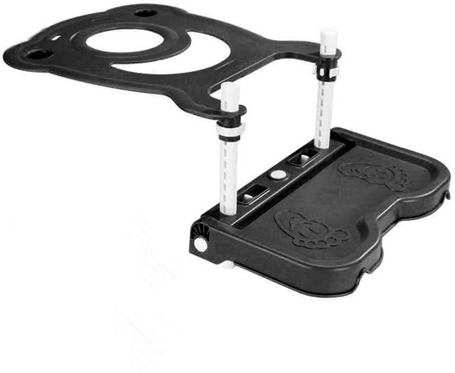 카시트발받침대 자동차 뒷좌석 발 거치대 + 책상 기능 포함, 블랙, 1개