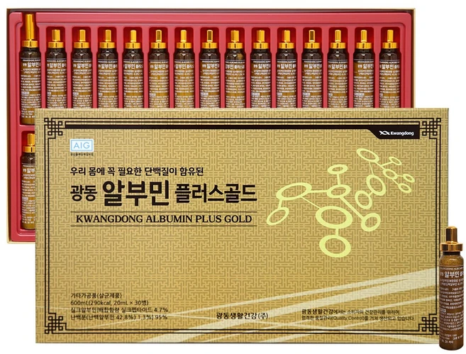 광동 알부민 플러스 골드 마시는 알부민, 30개, 20ml - 쿠팡