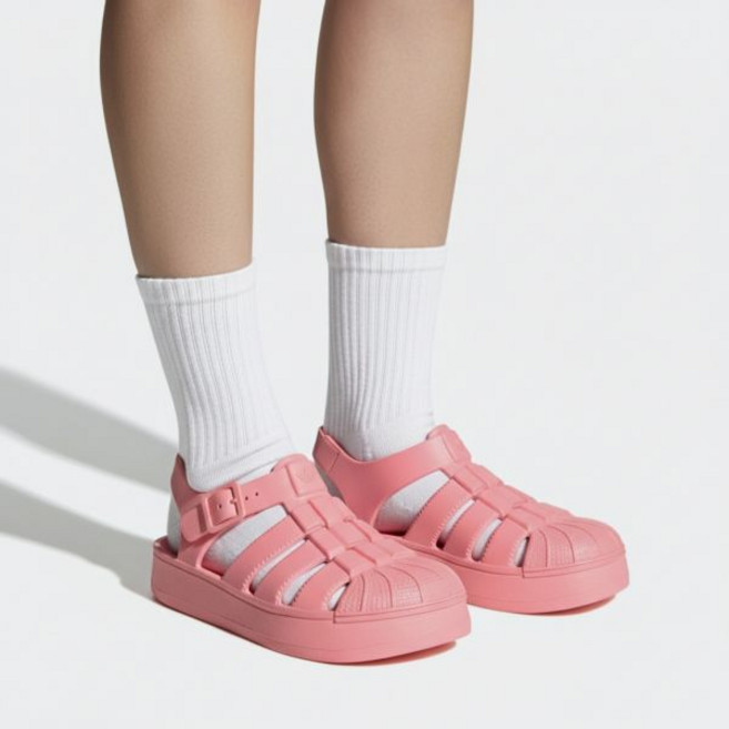 아디다스 아기 키즈 샌들 유아 주니어 베이비 슬리퍼 여름 애외 슈퍼스타 SE