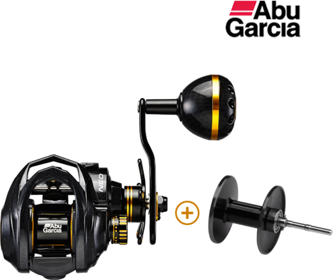 아부가르시아 네오S5 PH 우핸들 베이트릴 + 추가 스풀, 골드