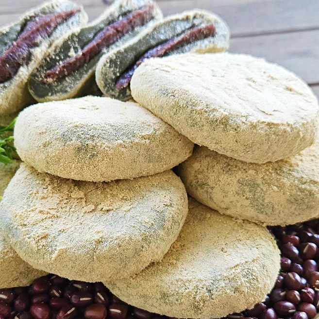 땅콩이네 개별포장 저당 대왕 쑥 오쟁이떡 쑥콩찰떡 제주고산 해풍쑥 대용량25개, 1개, 2kg